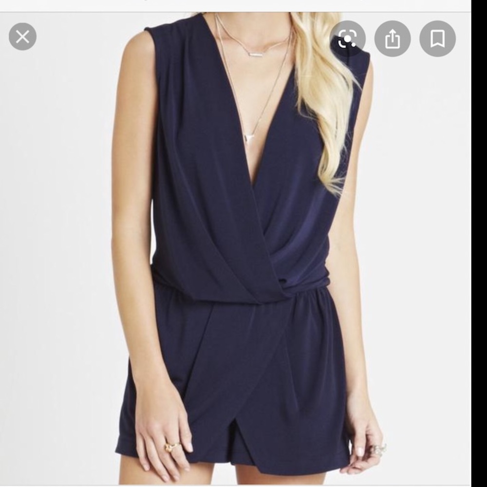 BCBG Generation Deep V-Neck Romper